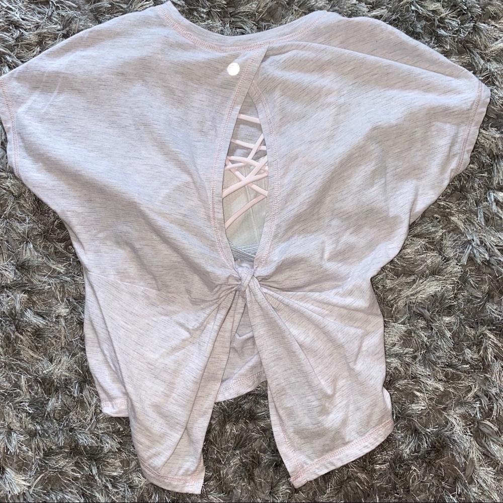 Z Zella Girls open back pink 7/8 Comfy Gymnast!